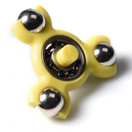 STRESS RELIEF TOY TRIANGLE BALL BEARING FIDGET SPINNER (YELLOW)