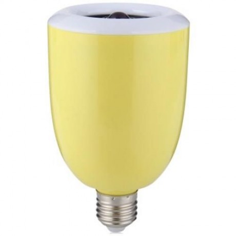 L101 E27 WIRELESS BLUETOOTH 4.0 AUDIO PLAYER SPEAKER COMBO APP CONTROL LED BULB (YELLOW)