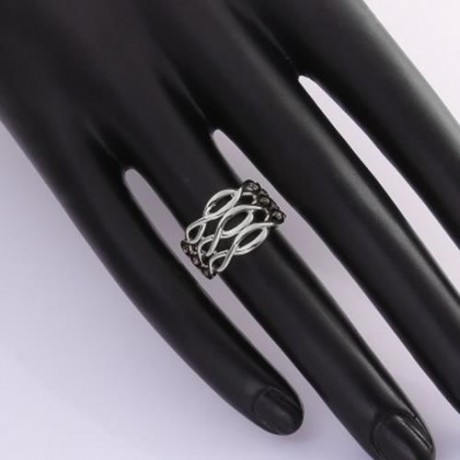 CHIC WOMEN'S OPENWORK PURE COLOR RING (PLATINUM)