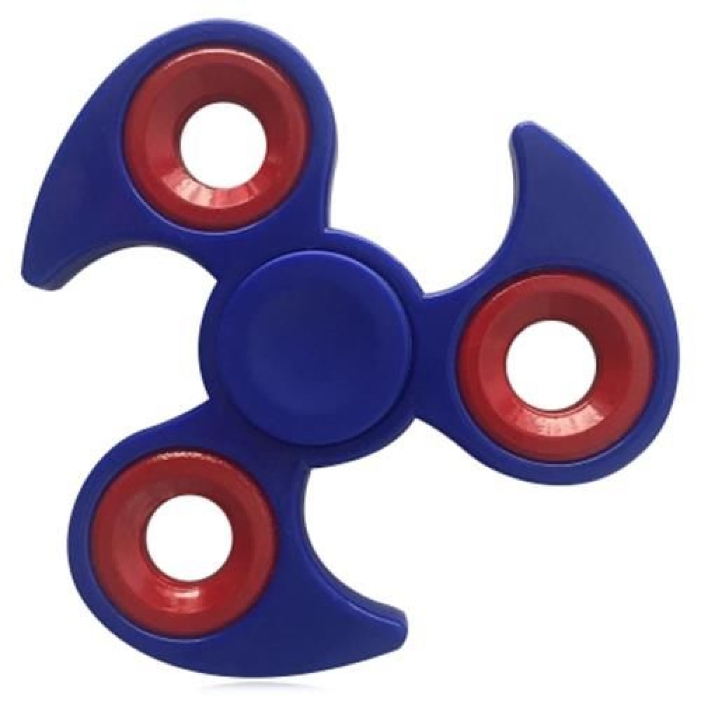FIDDLE TOY EDC TRI-BAR FINGER GYRO HAND SPINNER (ROYAL)