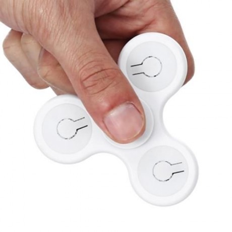 MULTI-COLOR PUSH BUTTON LED TRI-WING ABS FIDGET SPINNER WITH THREE FLASHING MODES FUNNY ST