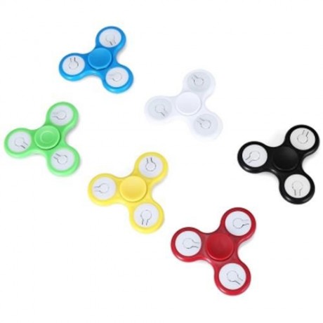 MULTI-COLOR PUSH BUTTON LED TRI-WING ABS FIDGET SPINNER WITH THREE FLASHING MODES FUNNY ST