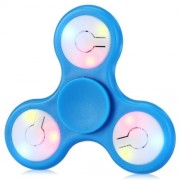 MULTI-COLOR PUSH BUTTON LED TRI-WING ABS FIDGET SPINNER WITH THREE FLASHING MODES FUNNY ST