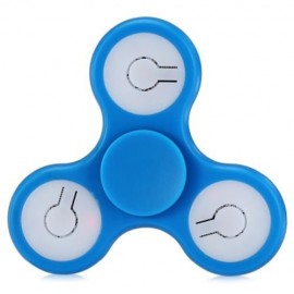 MULTI-COLOR PUSH BUTTON LED TRI-WING ABS FIDGET SPINNER WITH THREE FLASHING MODES FUNNY ST