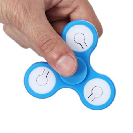 MULTI-COLOR PUSH BUTTON LED TRI-WING ABS FIDGET SPINNER WITH THREE FLASHING MODES FUNNY ST