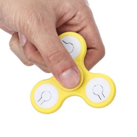 MULTI-COLOR PUSH BUTTON LED TRI-WING ABS FIDGET SPINNER WITH THREE FLASHING MODES FUNNY ST