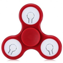 MULTI-COLOR PUSH BUTTON LED TRI-WING ABS FIDGET SPINNER WITH THREE FLASHING MODES FUNNY ST