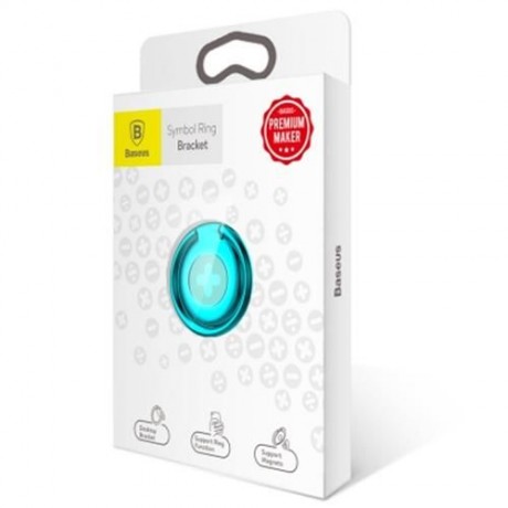 BASEUS SYMBOL RING BRACKET FINGER GRIP PHONE DESKTOP HOLDER (BLUE)