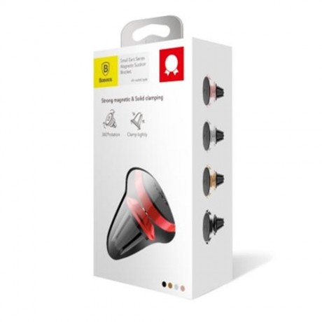 BASEUS SMALL EARS SERIES MAGNETIC BRACKET ( AIR OUTLET TYPE ) (RED)