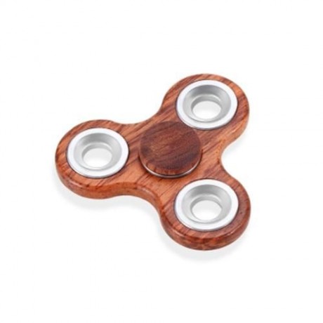 DIY ROSEWOOD TRILATERAL PATTERN HAND SPINNER FINGER TOY (GOLD BROWN)