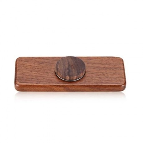 SQUARE WALNUT HAND SPINNER STEEL BEARINGS FINGER TOY (DUN)