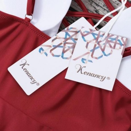 SPAGHETTI STRAP HOLLOW OUT PAD BACKLESS WOMEN SWIMSUIT (RED)