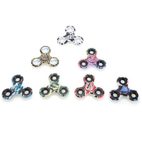 CREATIVE PRINTED TRILATERAL PATTERN ABS HAND SPINNER FINGER TOY (COLORMIX)