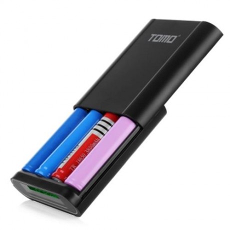 TOMO S4 DIY 4 X 18650 LI-ION BATTERY SMART POWER CHARGER (BLACK)