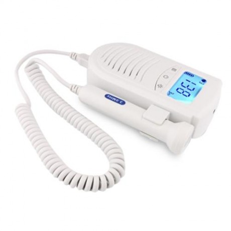 100S6 II PORTABLE PREGNANT WOMEN BACK LIGHT LCD FETAL DOPPLER (WHITE)