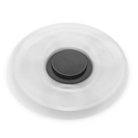 DIY LEAF TRILATERAL PATTERN ABS HAND SPINNER FINGER TOY (BLACK)