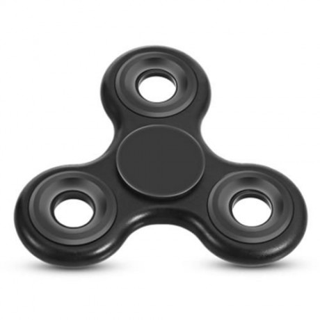 DIY HOMOCHROMY TRILATERAL PATTERN ABS HAND SPINNER FINGER TOY (BLACK)