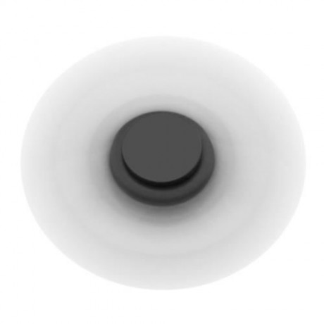 DIY HOMOCHROMY TRILATERAL PATTERN ABS HAND SPINNER FINGER TOY (BLACK)