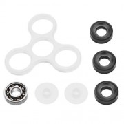 DIY HOMOCHROMY TRILATERAL PATTERN ABS HAND SPINNER FINGER TOY (WHITE)