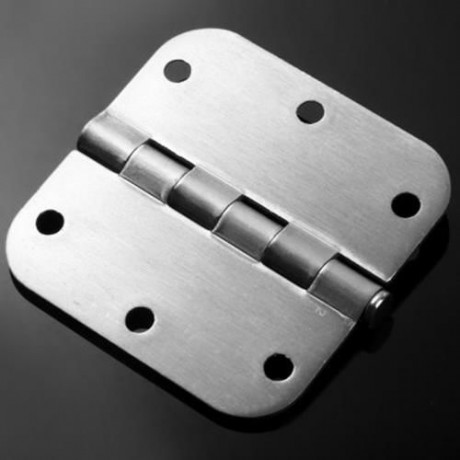 3.5 INCH 6 HOLES DOOR DRAWER HINGE WITH IRON MATERIAL - 2PCS (SILVER)