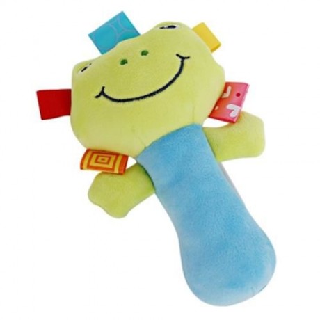 SOZZY CUTE CARTOON PLUSH BABY HANDBELL TOY (COLORMIX)