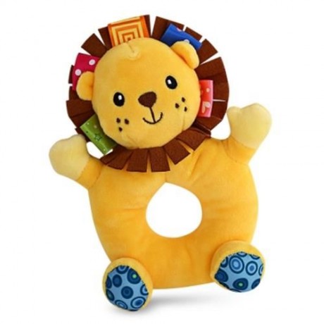 SOZZY CARTOON ANIMAL BABY SOFT PLUSH HANDBELL TOY (COLORMIX)