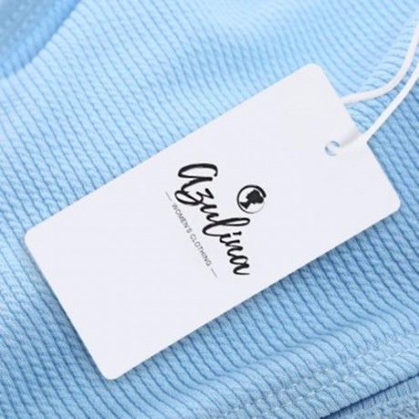 SPAGHETTI STRAP BACKLESS PAD LOW WAIST TIE WOMEN BIKINI SET (BLUE)