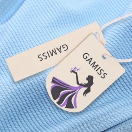 SPAGHETTI STRAP BACKLESS PAD LOW WAIST TIE WOMEN BIKINI SET (BLUE)