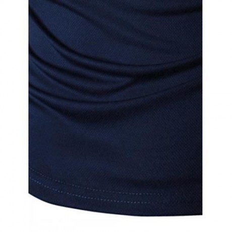 ROUND NECK PRINTED SHORT SLEEVE T-SHIRT FOR MEN (CADETBLUE)