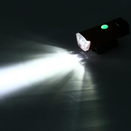 USB CHARGING FOUR MODES WATERPROOF BICYCLE FRONT FLASHLIGHT (RED)