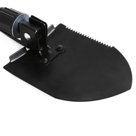 MULTIFUNCTIONAL FOLDING SHOVEL SURVIVAL TOOL FOR OUTDOOR HIKING (BLACK)