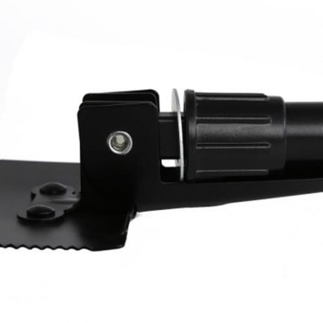 MULTIFUNCTIONAL FOLDING SHOVEL SURVIVAL TOOL FOR OUTDOOR HIKING (BLACK)