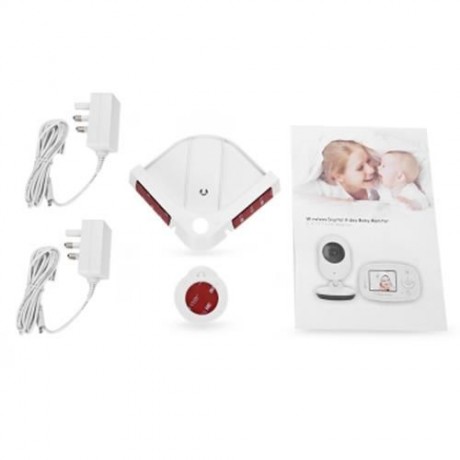 2.4GHZ LCD DISPLAY NIGHT VISION WIRELESS VIDEO BABY MONITOR (WHITE)