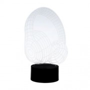 3D HEADSET MODEL TOUCH SWITCH LED TABLE LAMP (WHITE)