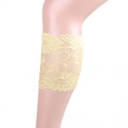 STYLISH ELASTIC LACEWORK LEG SLEEVES BOOTS SET FOR WOMEN (LIGHT YELLOW)