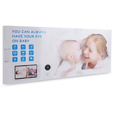7.0 INCH WIRELESS 2 CAMERA LCD NIGHT VISION VIDEO BABY MONITOR (WHITE)