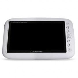 7.0 INCH WIRELESS 2 CAMERA LCD NIGHT VISION VIDEO BABY MONITOR (WHITE)