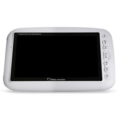 7.0 INCH WIRELESS NIGHT VISION DUAL VIEW VIDEO BABY MONITOR (WHITE)