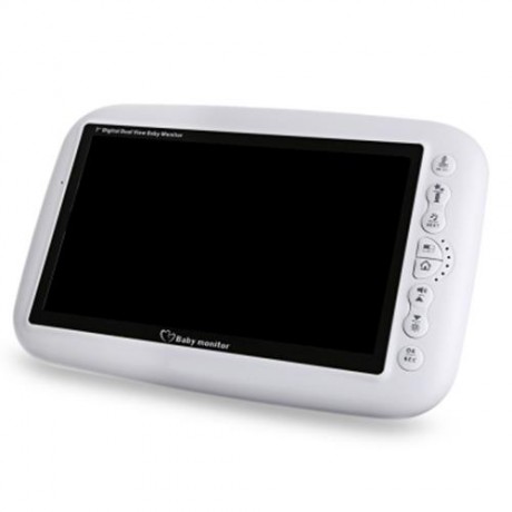 7.0 INCH WIRELESS NIGHT VISION DUAL VIEW VIDEO BABY MONITOR (WHITE)