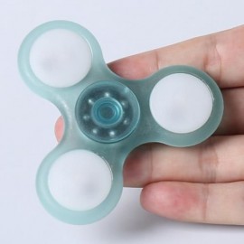 LED LIGHT PLASTIC FIDGET SPINNER FINGER GYRO (LIGHT GREEN)