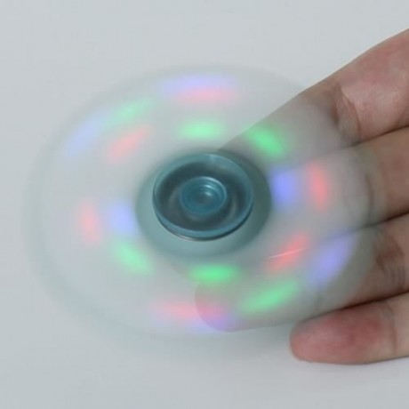 LED LIGHT PLASTIC FIDGET SPINNER FINGER GYRO (LIGHT GREEN)