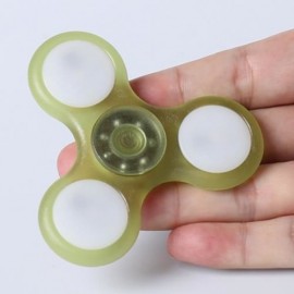 LED LIGHT PLASTIC FIDGET SPINNER FINGER GYRO (YELLOW GREEN)