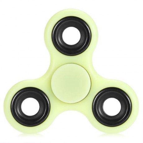 LUMINOUS FIDGET SPINNER WITH IRON BAR ABS PLASTIC STRESS RELIEVER TOY (YELLOW)