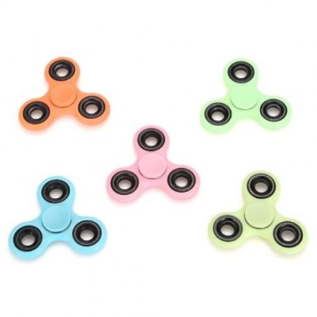 LUMINOUS FIDGET SPINNER WITH IRON BAR ABS PLASTIC STRESS RELIEVER TOY (GREEN)