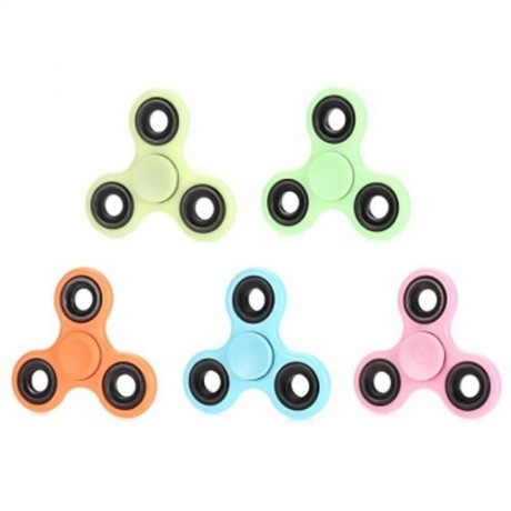 LUMINOUS FIDGET SPINNER WITH IRON BAR ABS PLASTIC STRESS RELIEVER TOY (PINK)