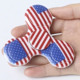 PLASTIC NATIONAL FLAG PATRIOTIC PATTERNED FIDGET SPINNER (BLUE)