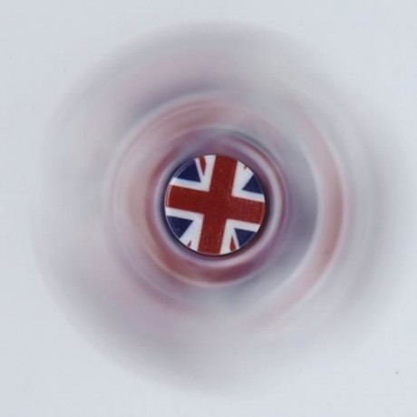 PLASTIC NATIONAL FLAG PATRIOTIC PATTERNED FIDGET SPINNER (BLUE AND RED)