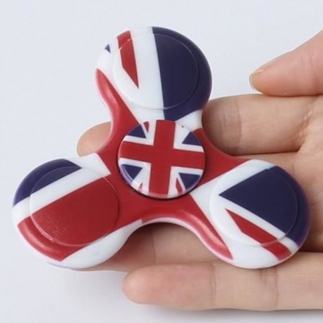 PLASTIC NATIONAL FLAG PATRIOTIC PATTERNED FIDGET SPINNER (DEEP BLUE)