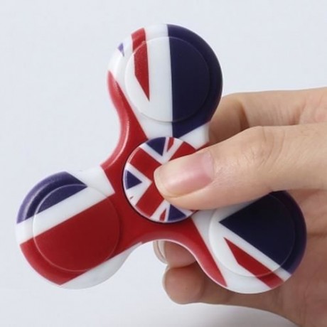 PLASTIC NATIONAL FLAG PATRIOTIC PATTERNED FIDGET SPINNER (DEEP BLUE)