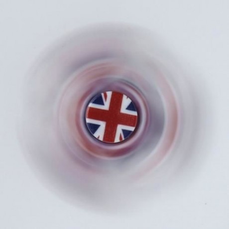 PLASTIC NATIONAL FLAG PATRIOTIC PATTERNED FIDGET SPINNER (DEEP BLUE)